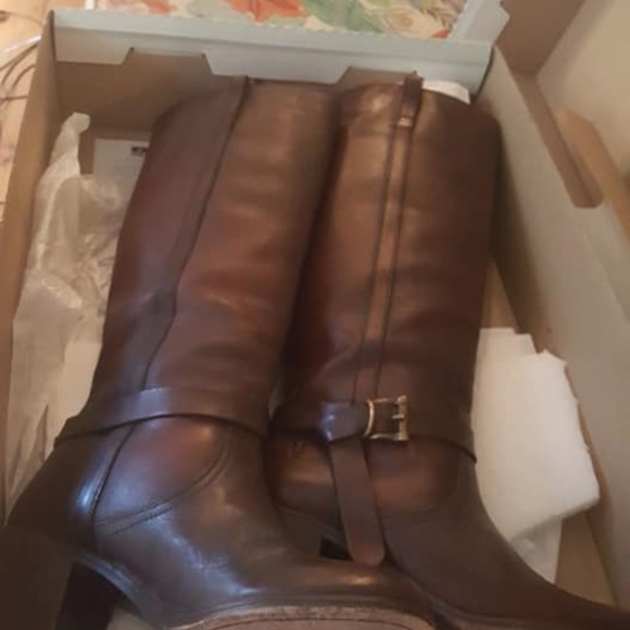 FRYE Shoes - Frye Malorie knotted Tall Redwood Boots 9M